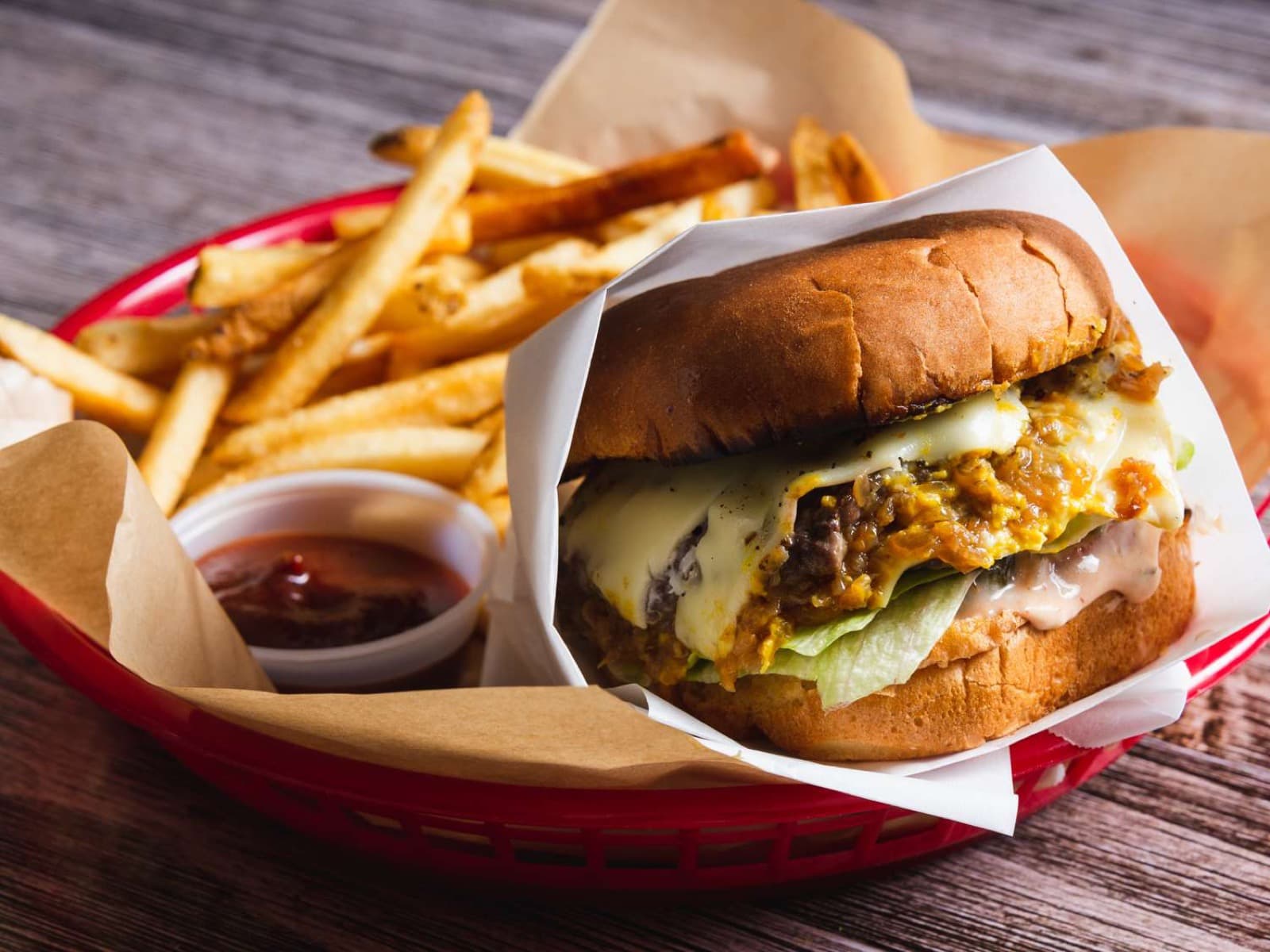 An In-N-Out Double-Double with Animal-Style fries