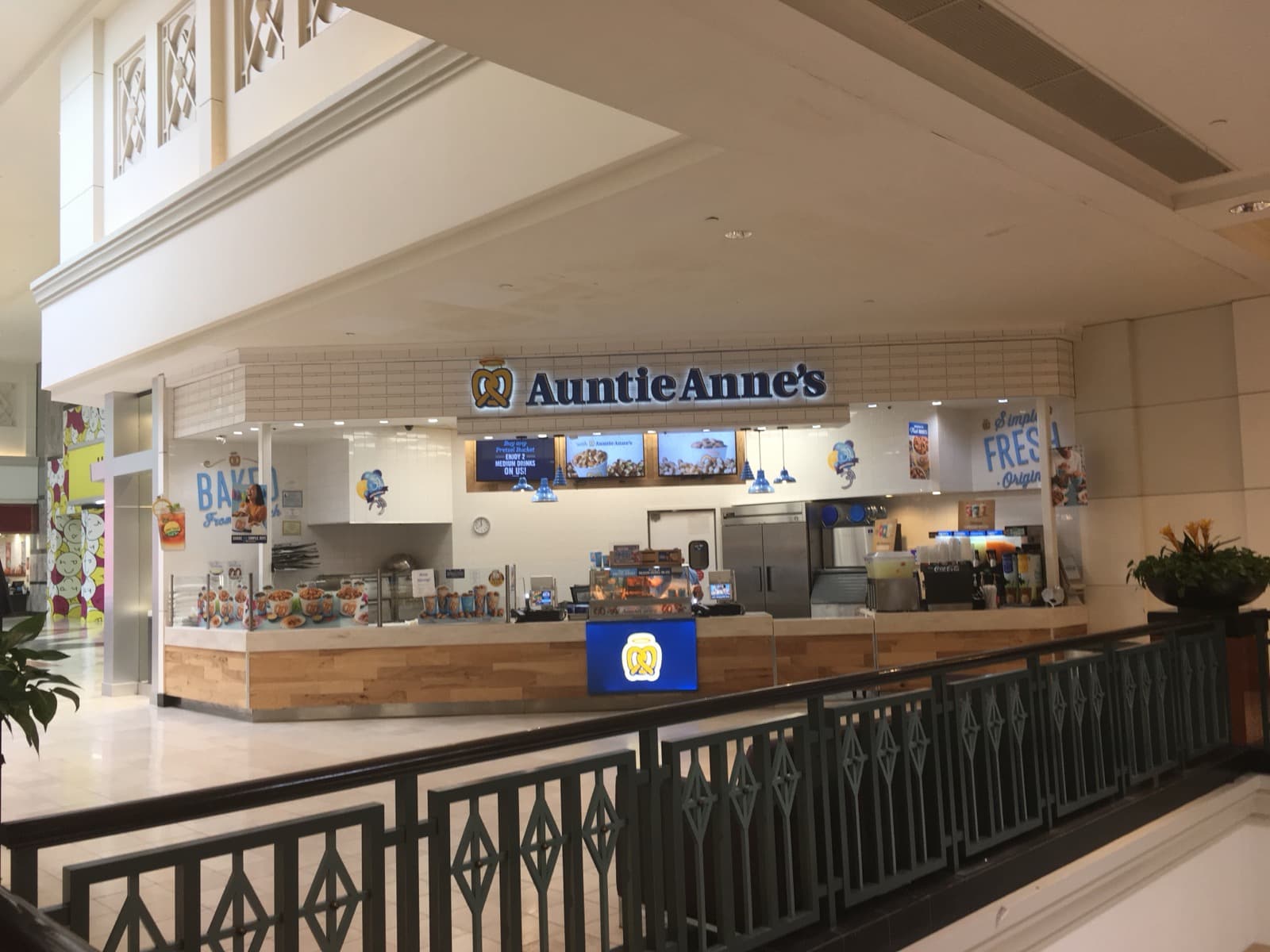 An Auntie Anne's counter