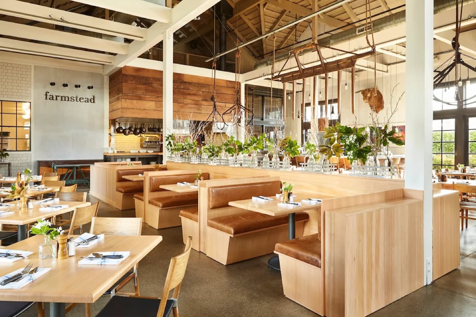 The dining room at Farmstead, Long Meadow Ranch