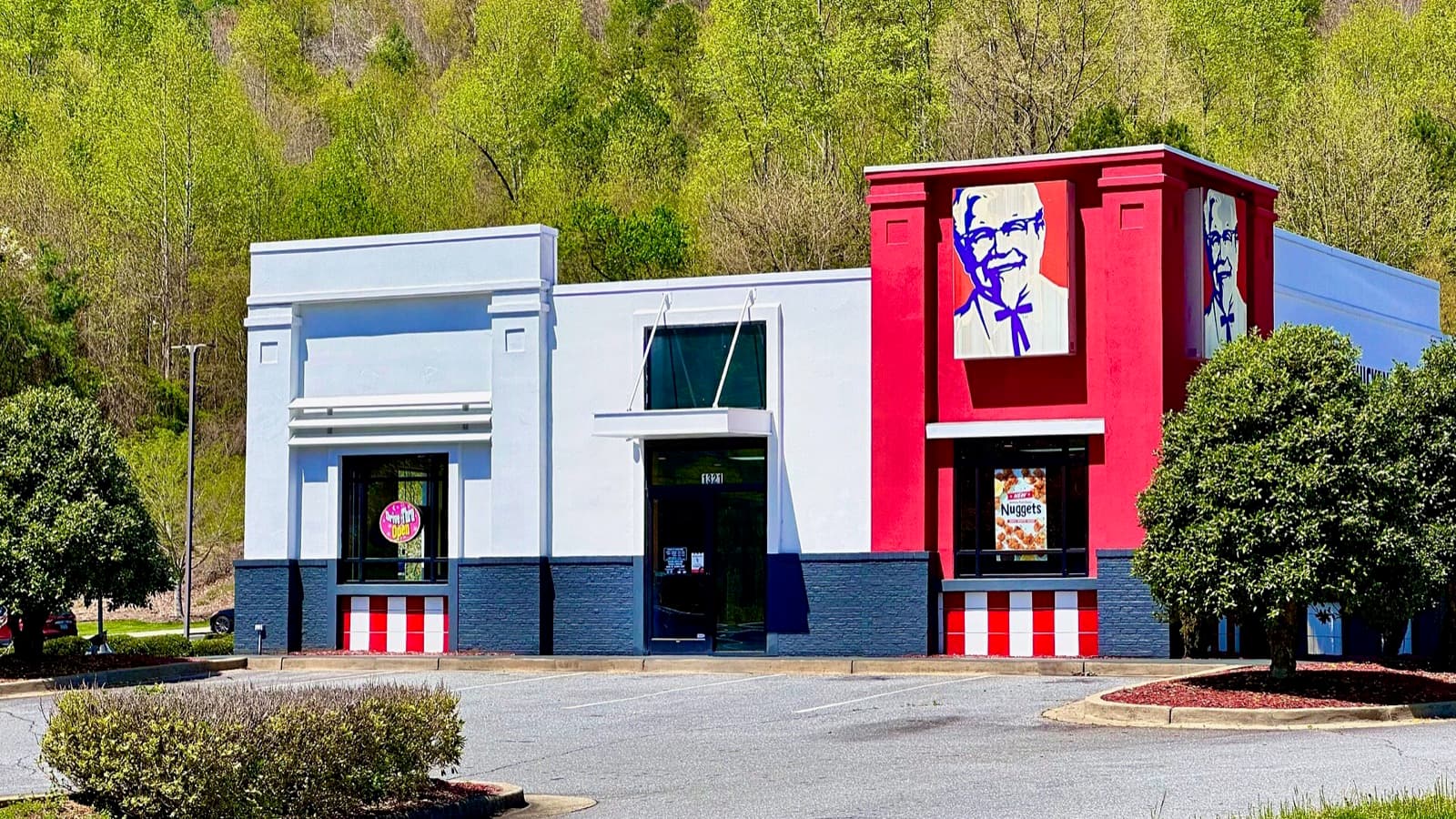 The exterior of a KFC