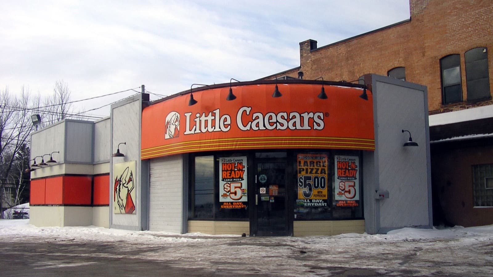 The exterior of a Little Caesars