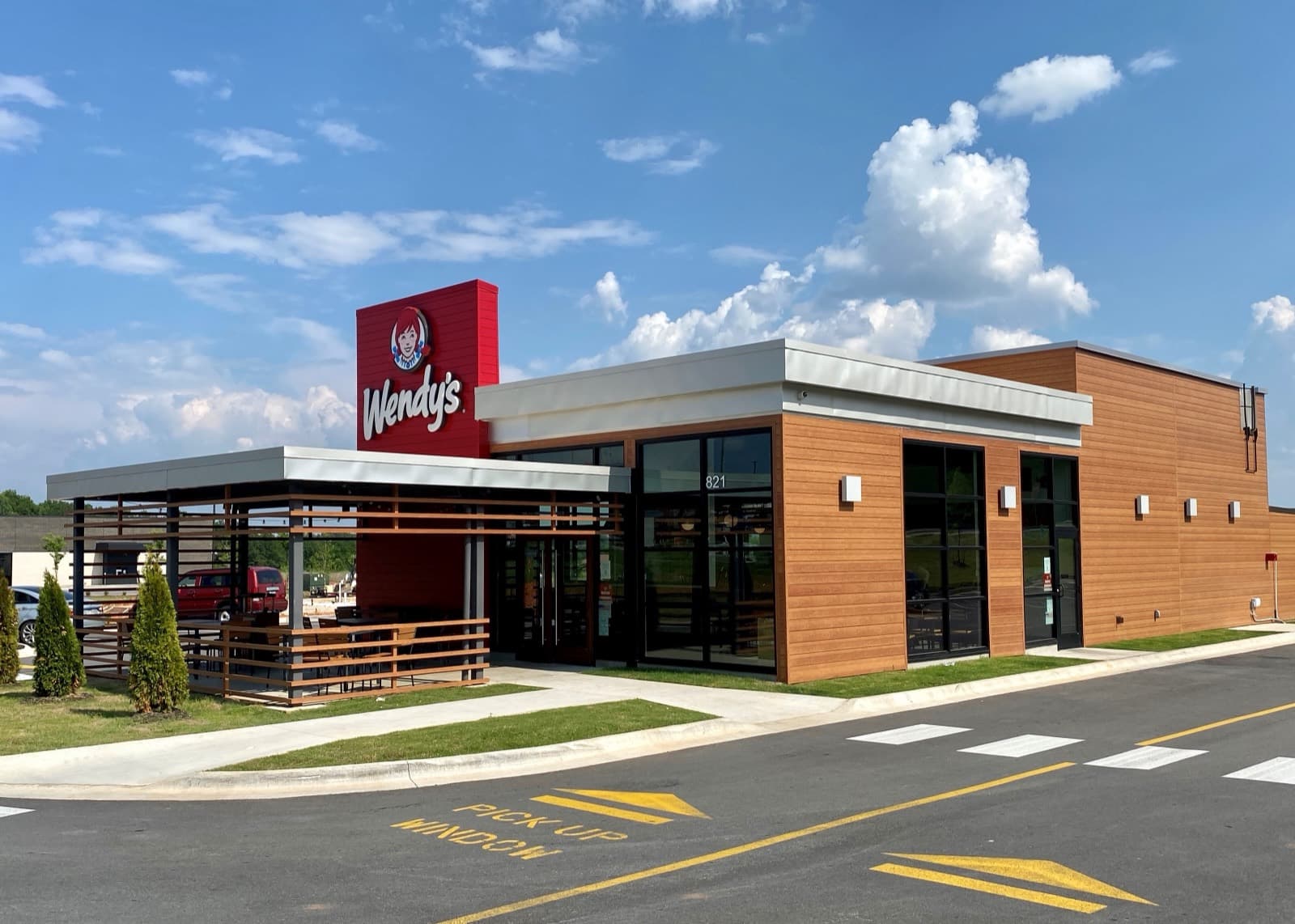 The exterior of a Wendy's